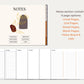 Undated Horizontal Simple Planner - Boho