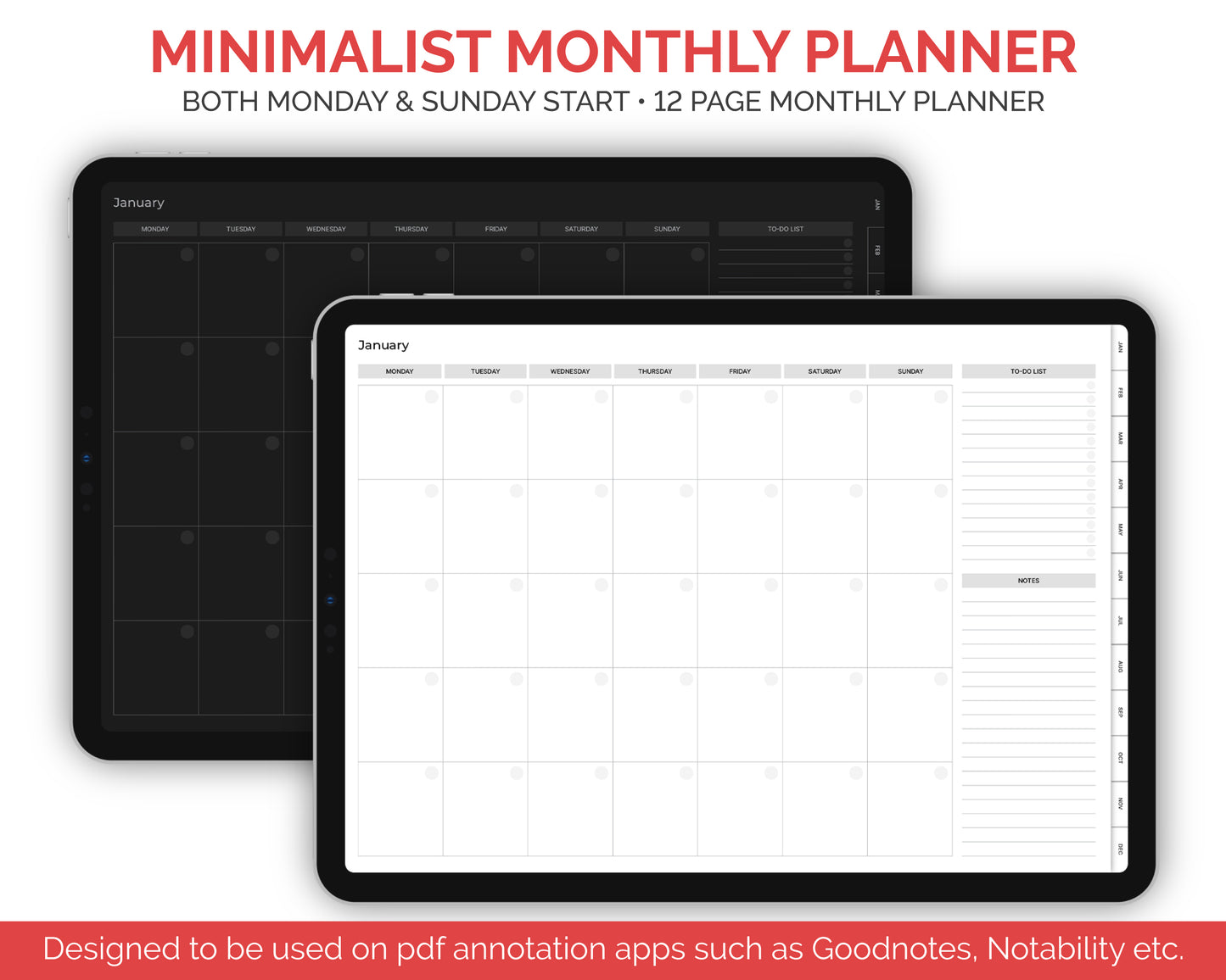 Digital Monthly Planner