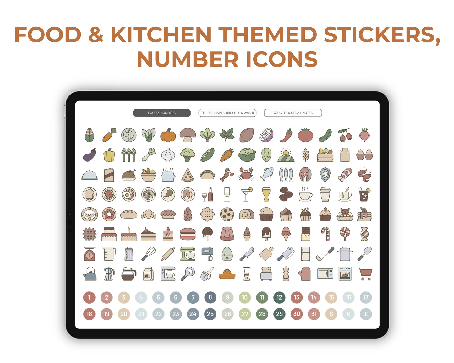 Digital Stickers - Food & Kitchen