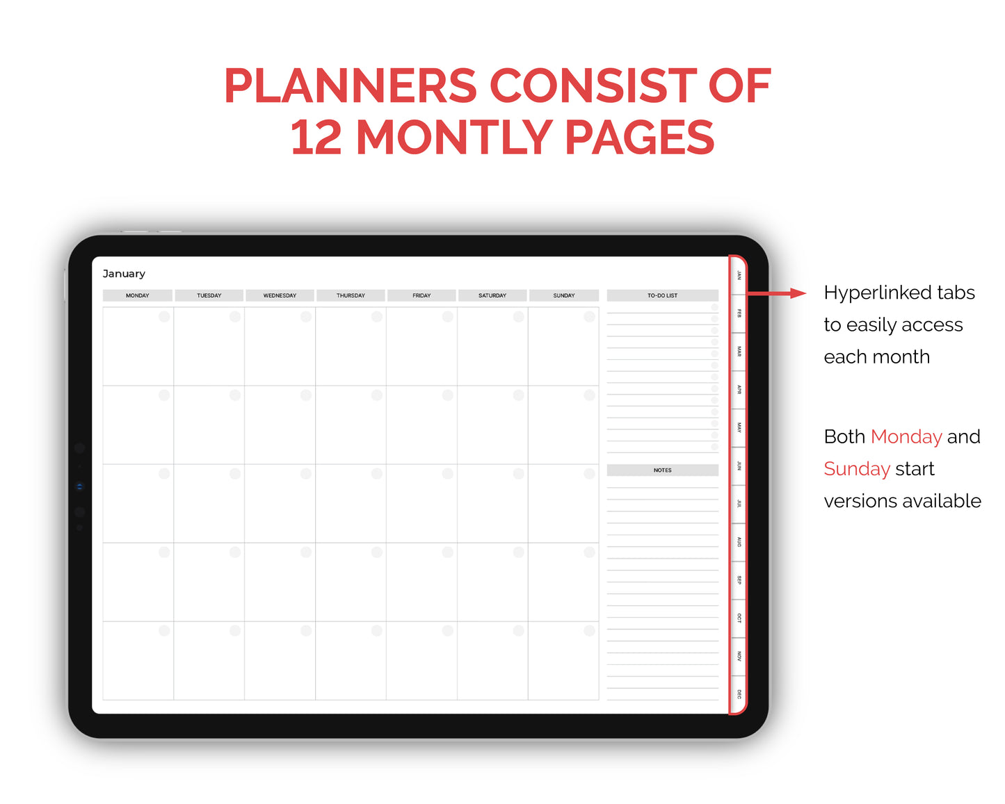 Digital Monthly Planner