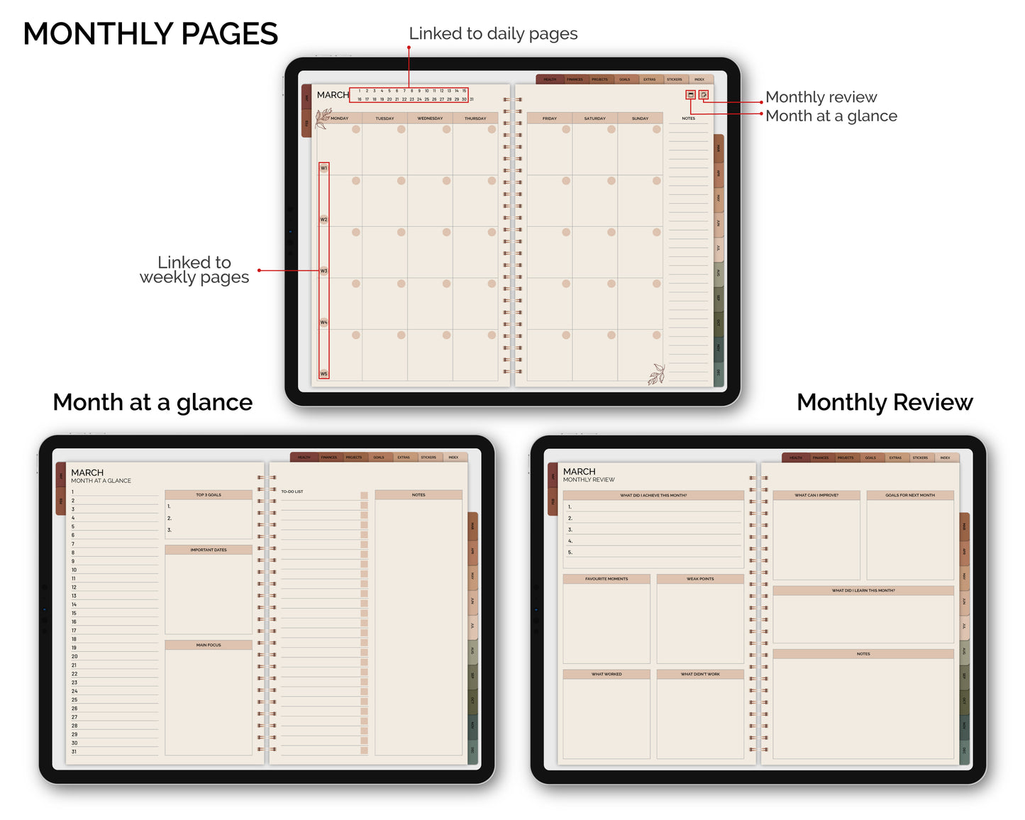 Undated Classical Planner - Boho