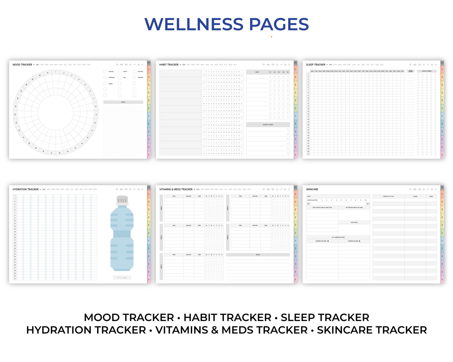 Undated Ultimate Digital Planner - Rainbow