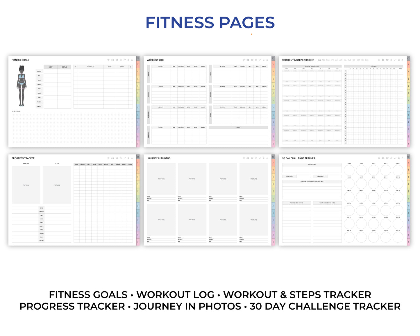 Undated Ultimate Digital Planner - Rainbow