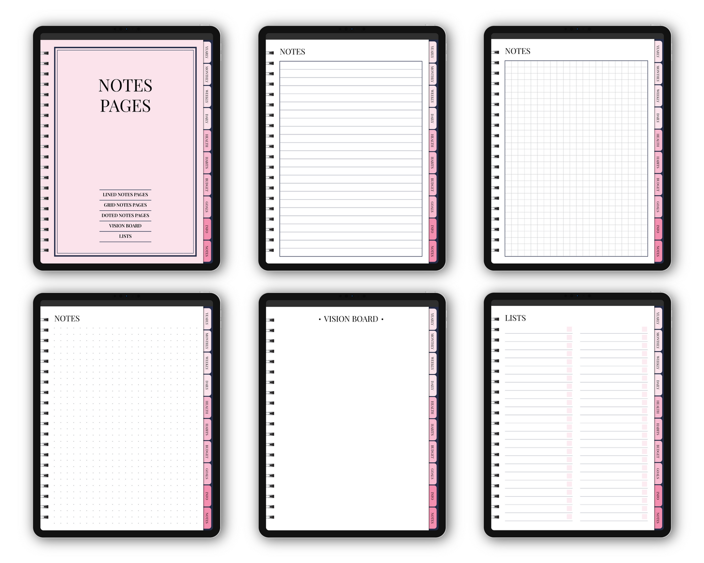 Undated Simple Planner - Pink