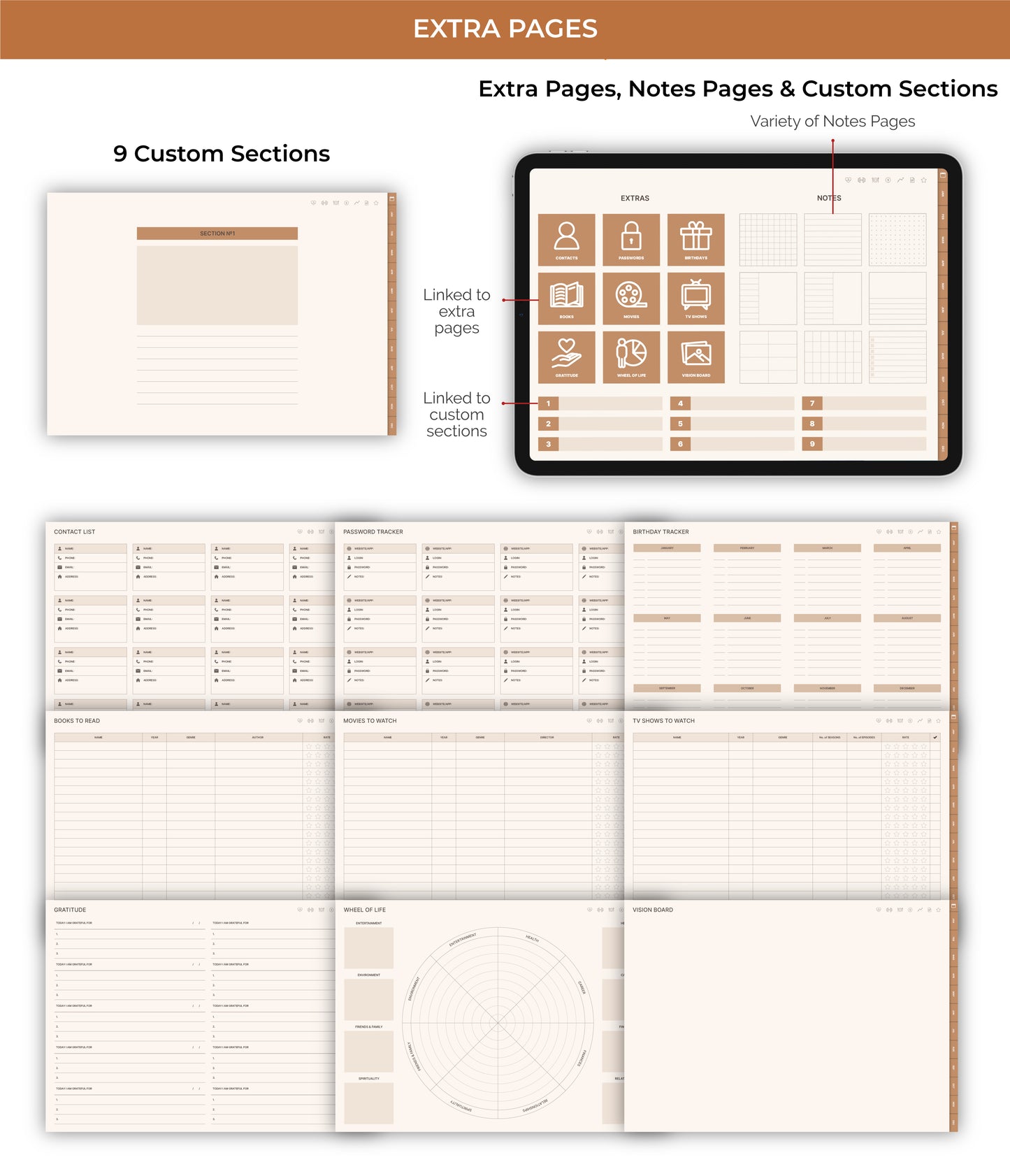 Undated Ultimate Digital Planner - Boho