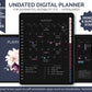 Undated Simple Digital Planner - Dark Mode