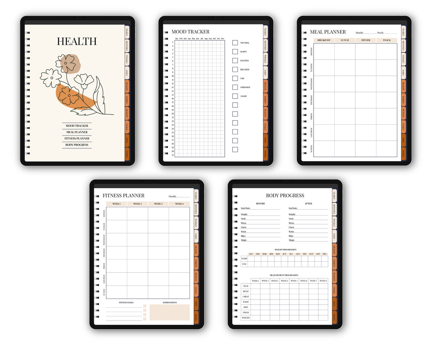 Undated Simple Digital Planner - Boho