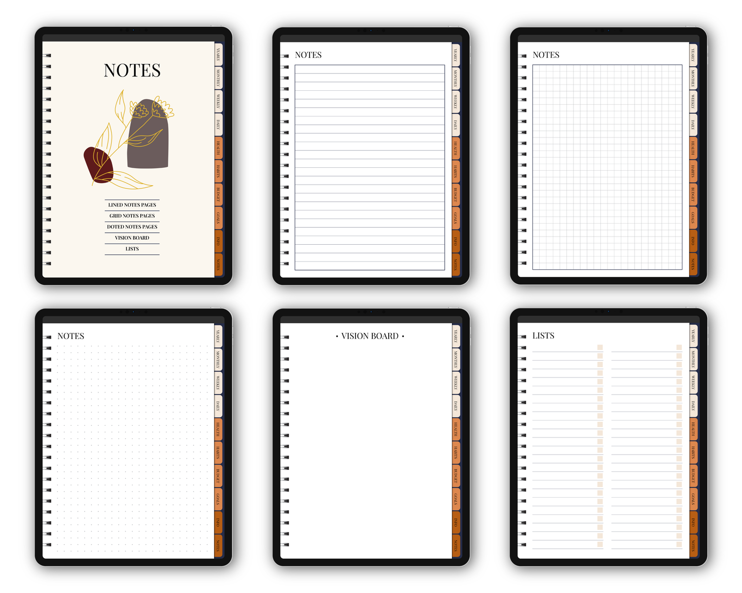 Undated Simple Digital Planner - Boho